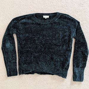 Dark Emerald Green Chenille Sweater